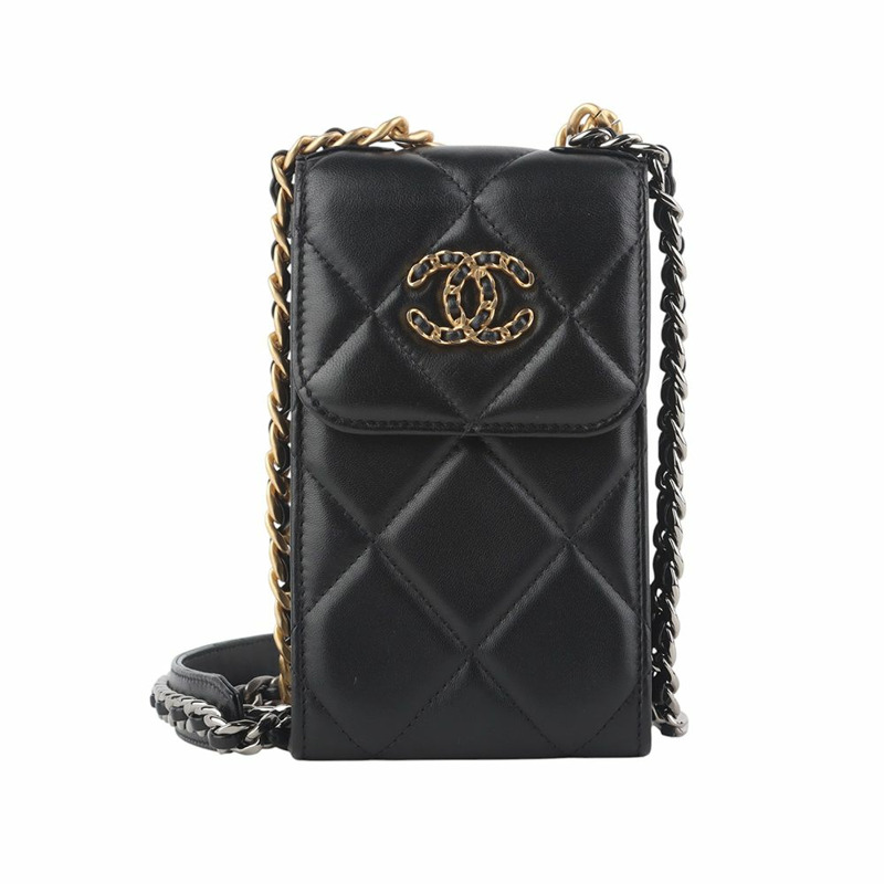 【包稅】CHANEL AP1773 19 羊皮鏈條手機包斜背包 35056Y-0