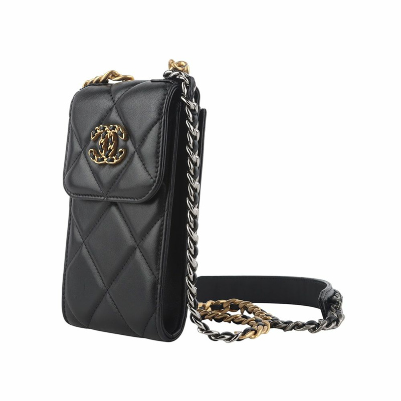 【包稅】CHANEL AP1773 19 羊皮鏈條手機包斜背包 35056Y-1