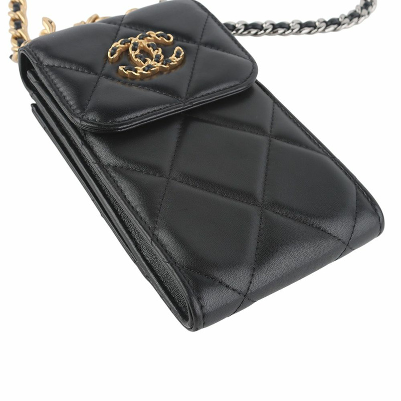 【包稅】CHANEL AP1773 19 羊皮鏈條手機包斜背包 35056Y-4