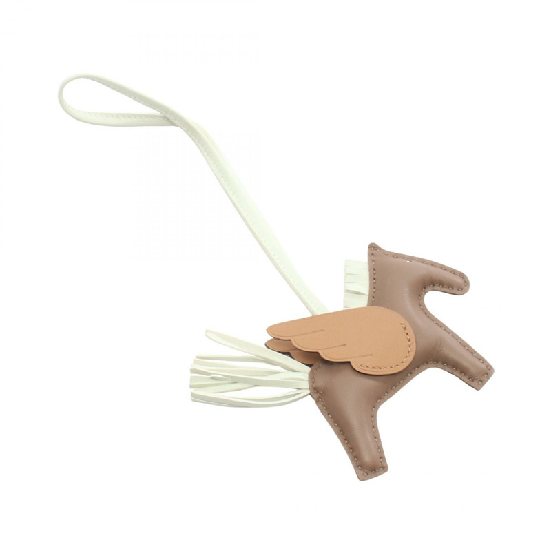 HERMES Rodeo Pegasus 小號包飾 U Agneau milo Swift etoupe Vert fizz Biscuit-1