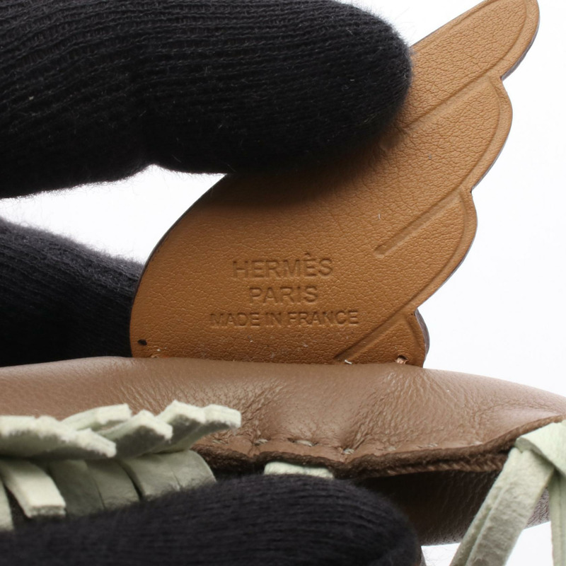 HERMES Rodeo Pegasus 小號包飾 U Agneau milo Swift etoupe Vert fizz Biscuit-2