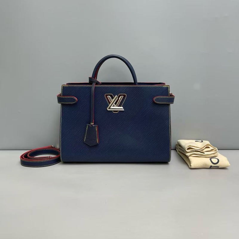 LV Twist藍色水波紋 Tote托特包 尺寸約31×22 附件肩帶 塵袋-0