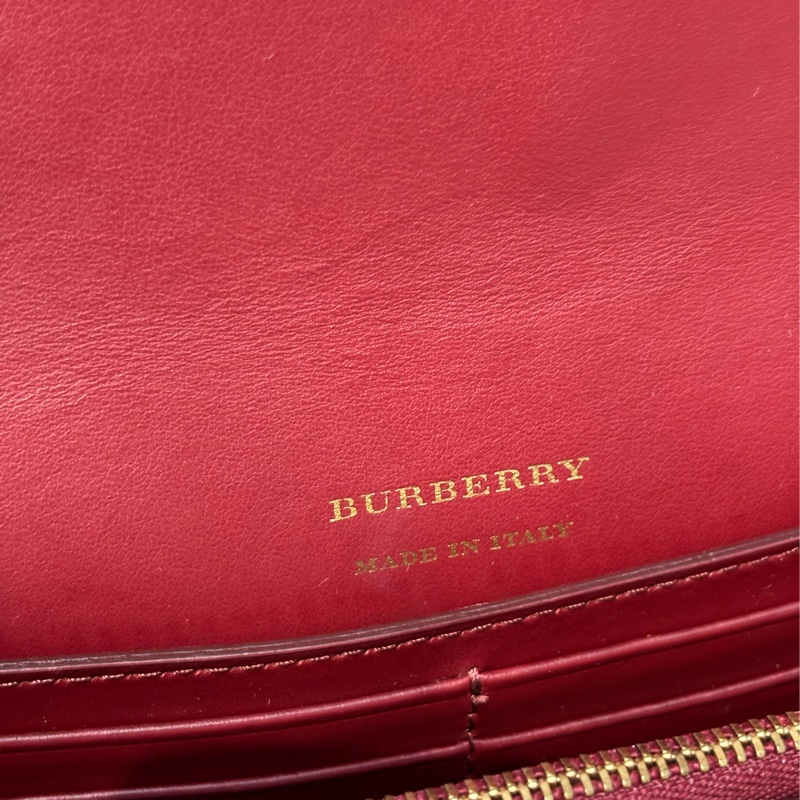BURBERRY 4080066 PVC 防水格紋紅色牛皮 手拿包手機包郵差包記者包信差包小書包斜背包肩背包護照包-21