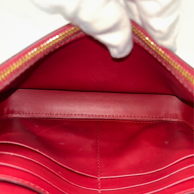 BURBERRY 4080066 PVC 防水格紋紅色牛皮 手拿包手機包郵差包記者包信差包小書包斜背包肩背包護照包-36