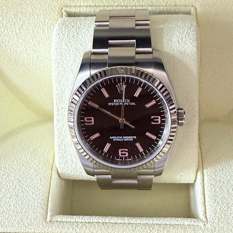 Rolex 116034 oyster perpetual pink index 369