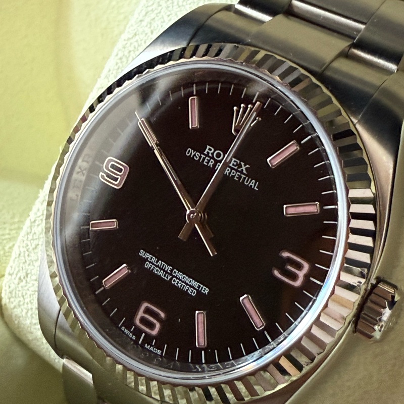 Rolex 116034 oyster perpetual pink index 369-2