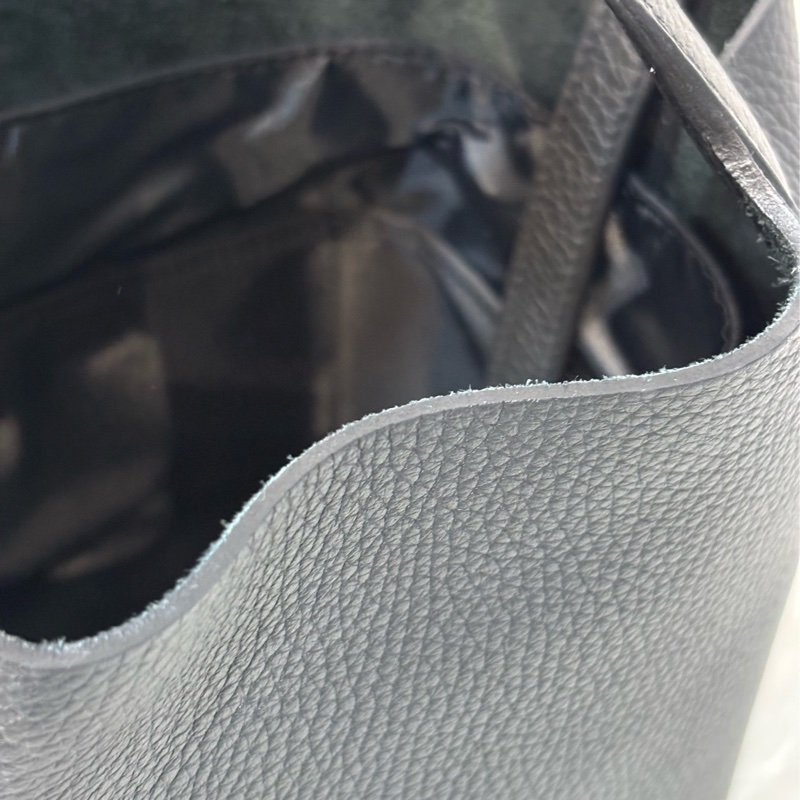 HERMES PICOTIN 18 TC 黑色荔枝皮銀釦 手提包 水桶包 菜籃包 菜籃子-15