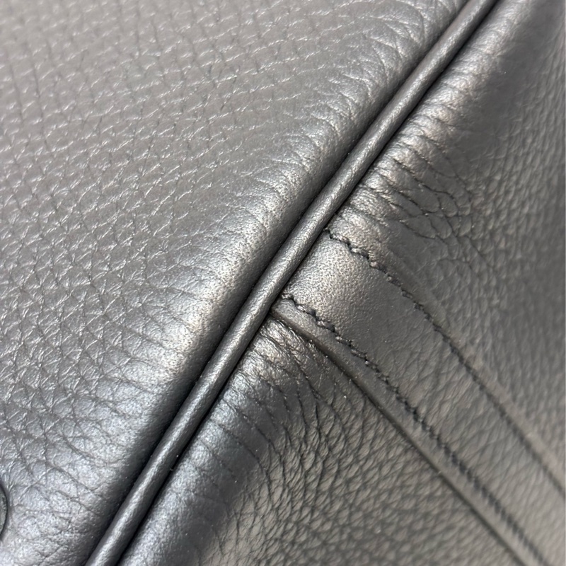 HERMES PICOTIN 18 TC 黑色荔枝皮銀釦 手提包 水桶包 菜籃包 菜籃子-25