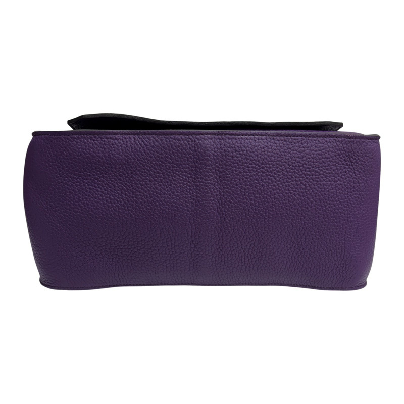 海葵紫 Taurillon牛皮 Jypsiere 34 肩背包 □Q刻 銀扣【HERMES 愛馬仕】-3