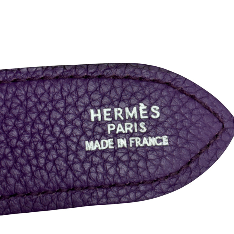 海葵紫 Taurillon牛皮 Jypsiere 34 肩背包 □Q刻 銀扣【HERMES 愛馬仕】-5