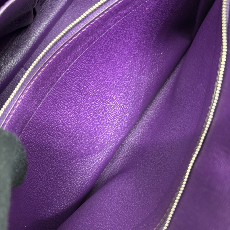 海葵紫 Taurillon牛皮 Jypsiere 34 肩背包 □Q刻 銀扣【HERMES 愛馬仕】-10