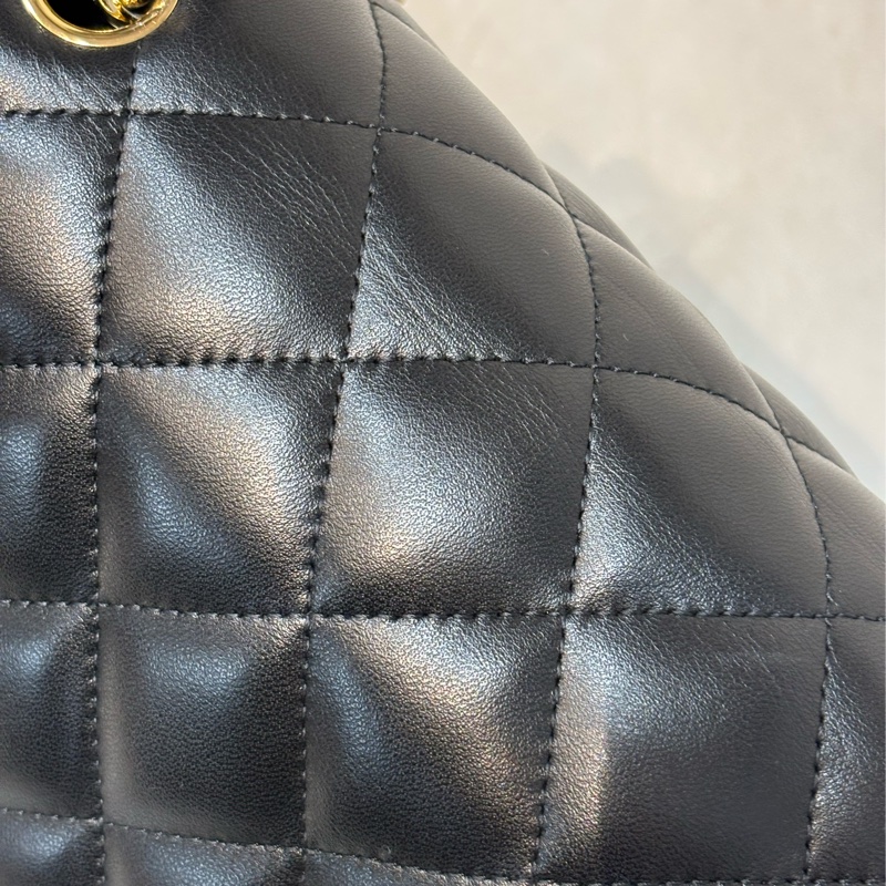 CHANEL A58600 COCO 30 CF JUMBO 黑色羊皮金鍊 肩背包斜背包口蓋包-24