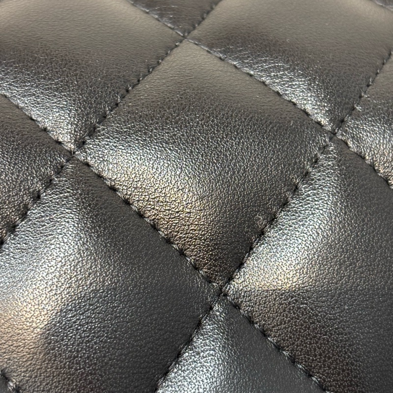 CHANEL A58600 COCO 30 CF JUMBO 黑色羊皮金鍊 肩背包斜背包口蓋包-29