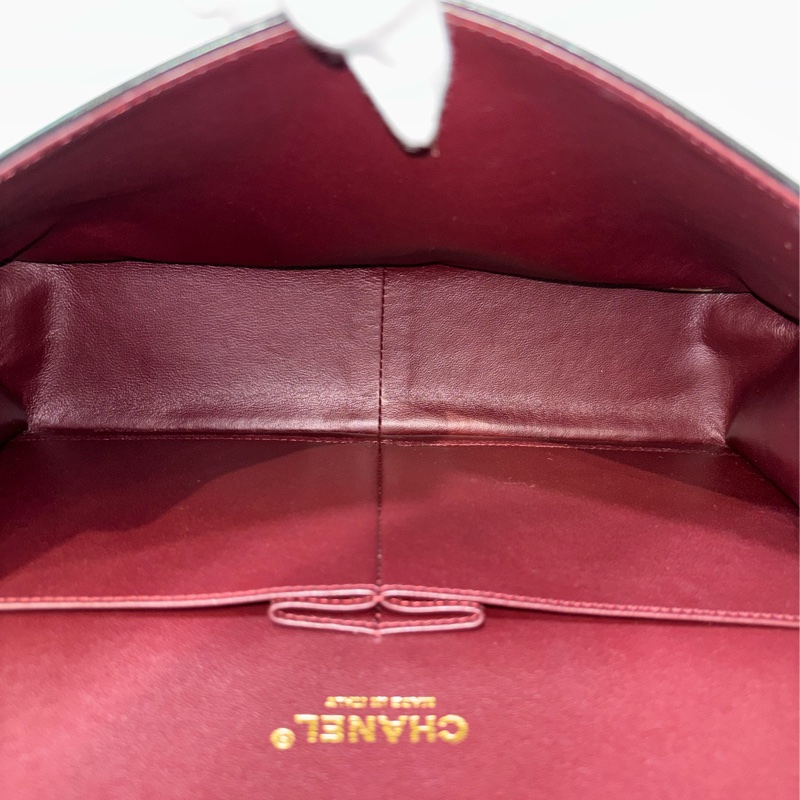 CHANEL A58600 COCO 30 CF JUMBO 黑色羊皮金鍊 肩背包斜背包口蓋包-49