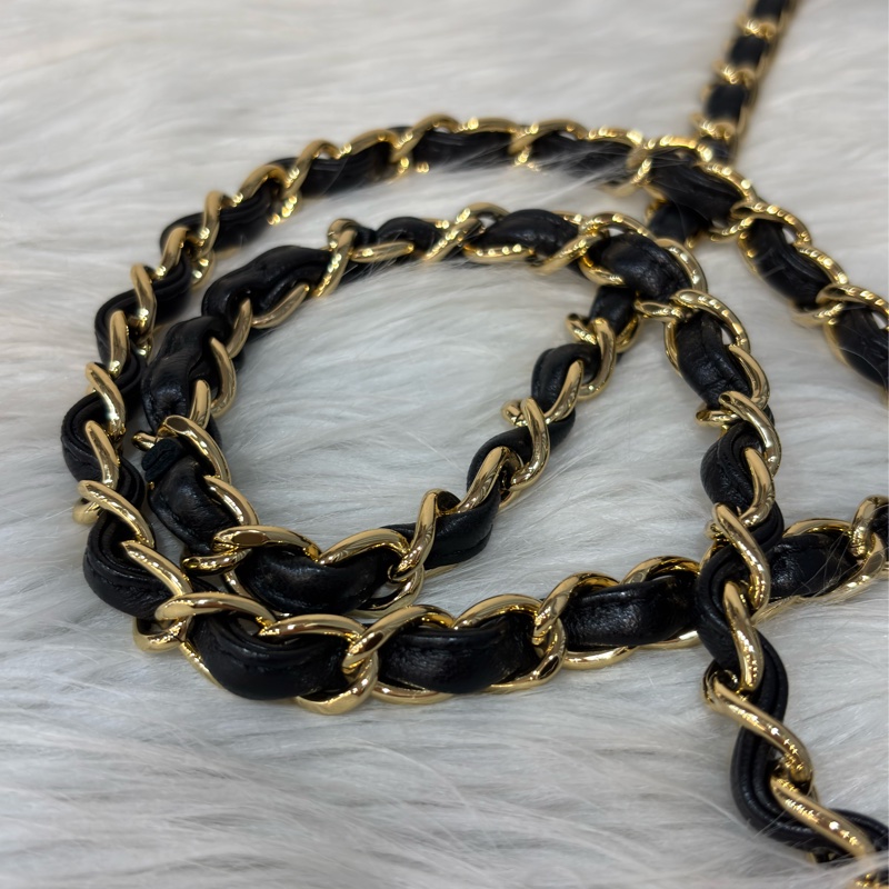 CHANEL A58600 COCO 30 CF JUMBO 黑色羊皮金鍊 肩背包斜背包口蓋包-59