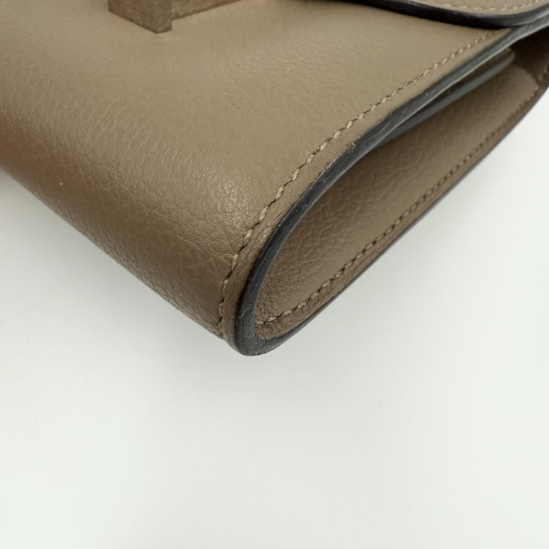 HERMES - 大象灰銀釦 Epsom Constance Slim 短夾-11