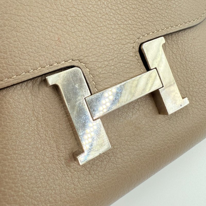 HERMES - 大象灰銀釦 Epsom Constance Slim 短夾-20