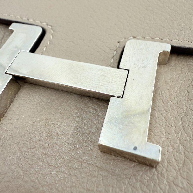 HERMES - 大象灰銀釦 Epsom Constance Slim 短夾-21