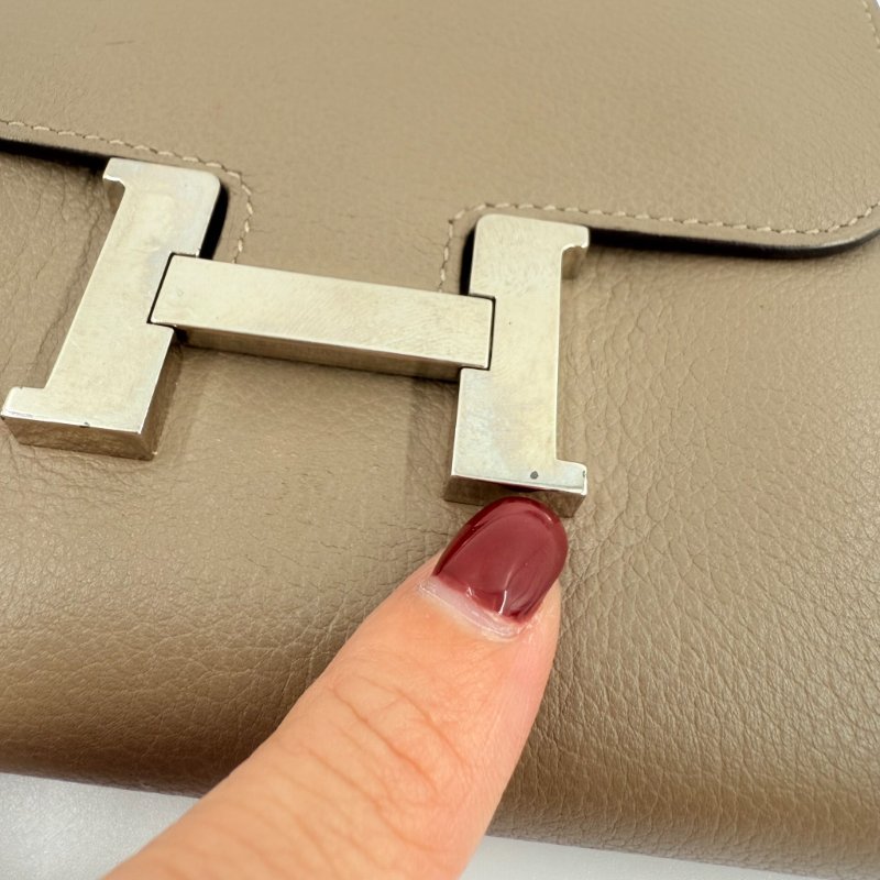 HERMES - 大象灰銀釦 Epsom Constance Slim 短夾-30