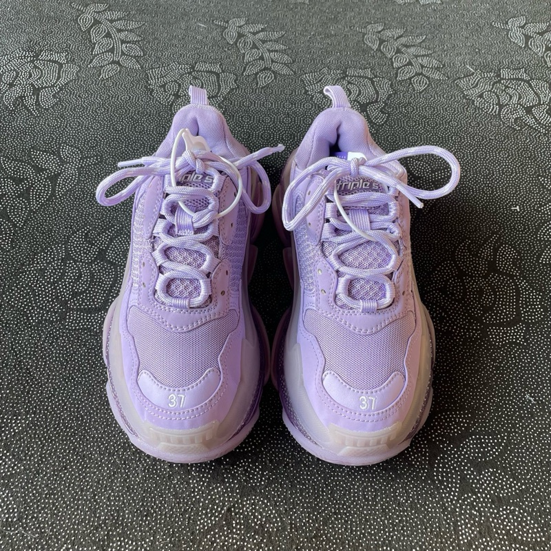 97新巴黎世家triples薰衣草紫37碼無附件一-1