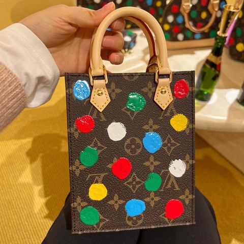 Louis Vuitton LV x YK 草間彌生限量波點款 mini tote petit sac plat