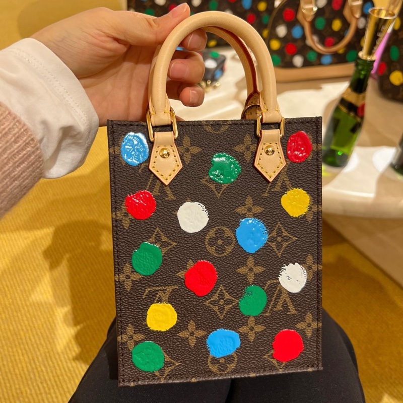 Louis Vuitton LV x YK 草間彌生限量波點款 mini tote petit sac plat-0