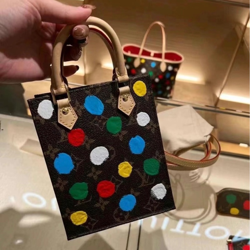 Louis Vuitton LV x YK 草間彌生限量波點款 mini tote petit sac plat-3