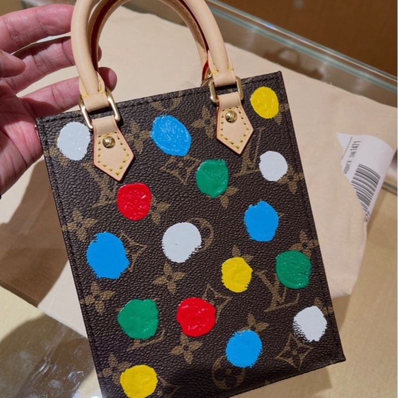 Louis Vuitton LV x YK 草間彌生限量波點款 mini tote petit sac plat-4