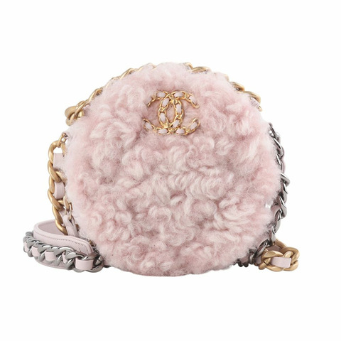 【包稅】CHANEL 香奈兒 19 羊毛圓鏈迷你斜背包 AP0945 35097Y