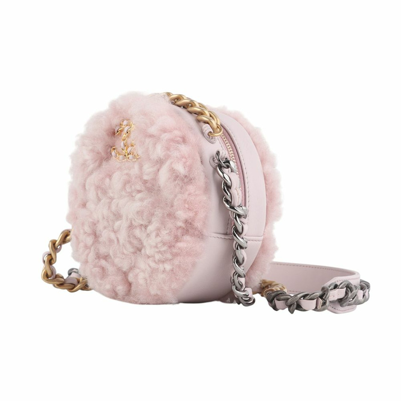 【包稅】CHANEL 香奈兒 19 羊毛圓鏈迷你斜背包 AP0945 35097Y-1