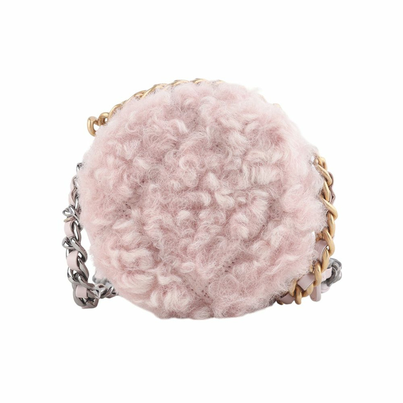 【包稅】CHANEL 香奈兒 19 羊毛圓鏈迷你斜背包 AP0945 35097Y-2