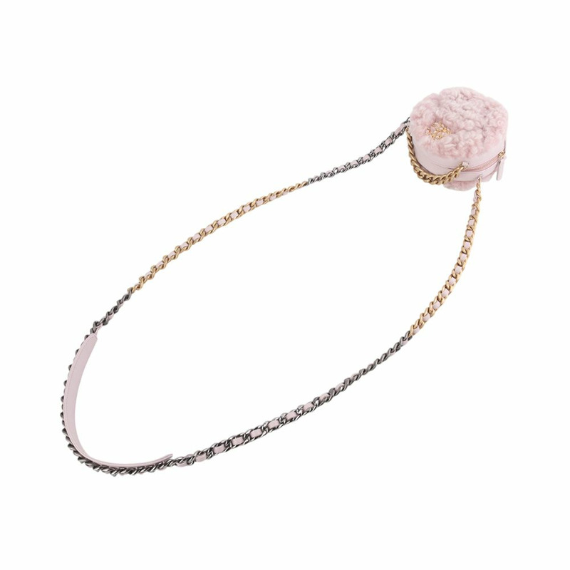 【包稅】CHANEL 香奈兒 19 羊毛圓鏈迷你斜背包 AP0945 35097Y-3