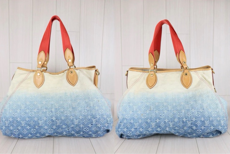 「JL精品代購」🌟稀有款🌟9新 LV 牛仔漸變藍 托特包-3