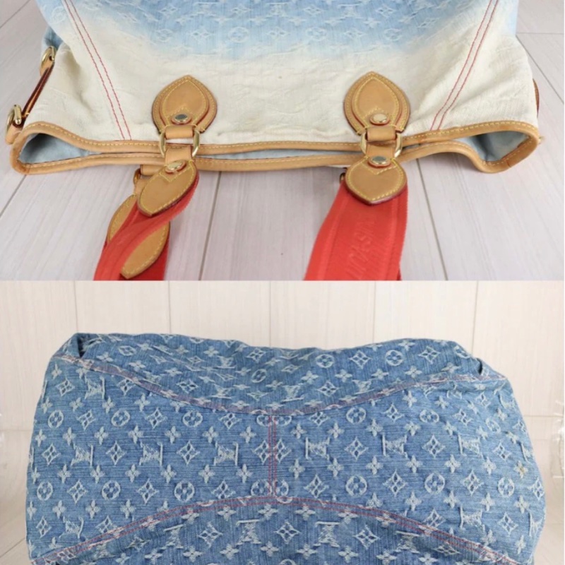 「JL精品代購」🌟稀有款🌟9新 LV 牛仔漸變藍 托特包-5