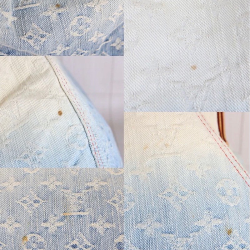 「JL精品代購」🌟稀有款🌟9新 LV 牛仔漸變藍 托特包-13