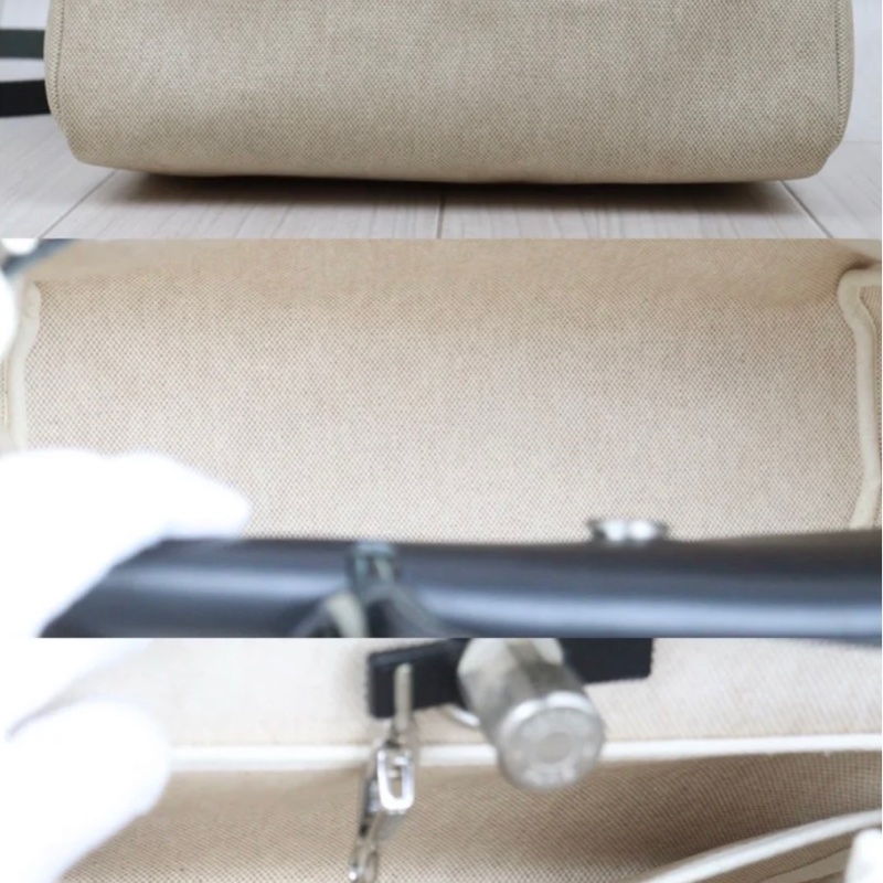 「JL精品代購」98新 Hermes herbag 31 熊貓 （黑白兩包可替換）-8