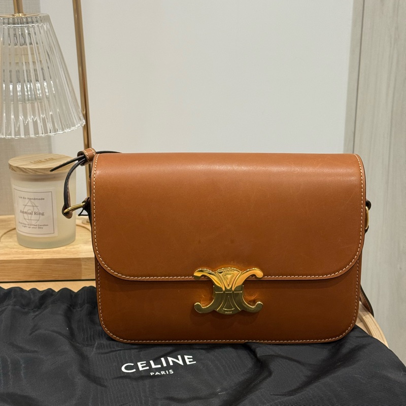 Celine Triomphe 天然牛皮/金智媛著用款 95成新-0