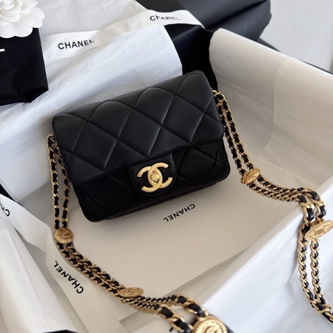 Chanel 22A 黑金方胖子