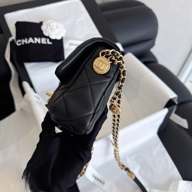 Chanel 22A 黑金方胖子-2