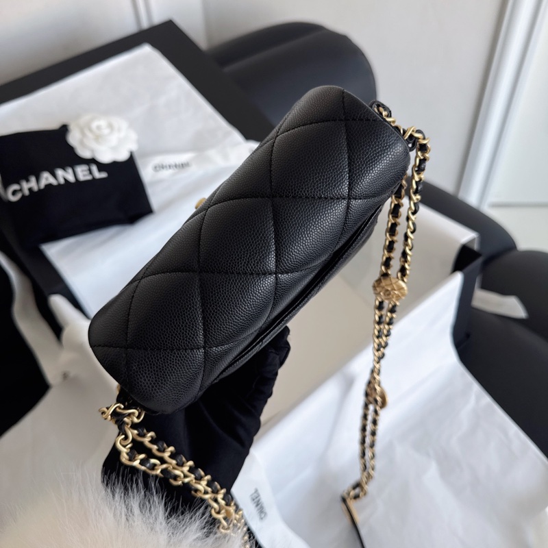 Chanel 22A 黑金方胖子-5