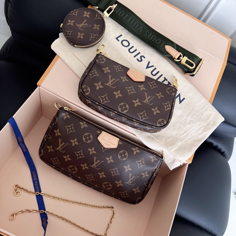 LV老花綠肩帶五合一-1