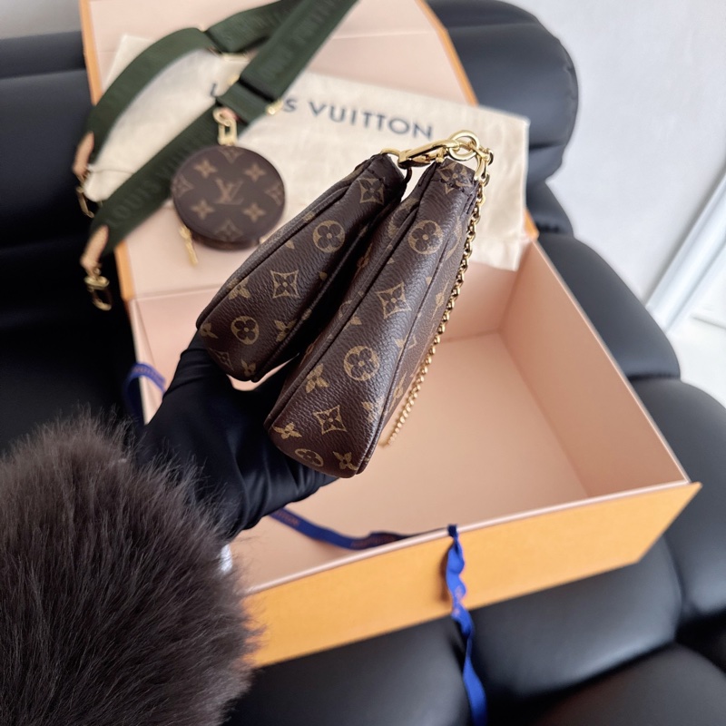 LV老花綠肩帶五合一-4