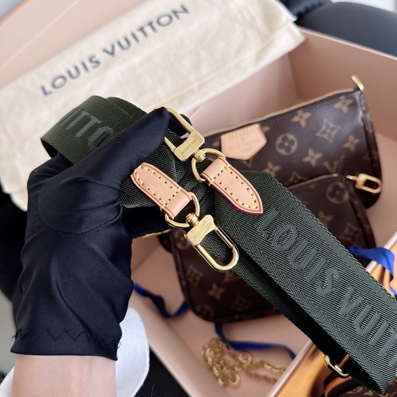 LV老花綠肩帶五合一-7