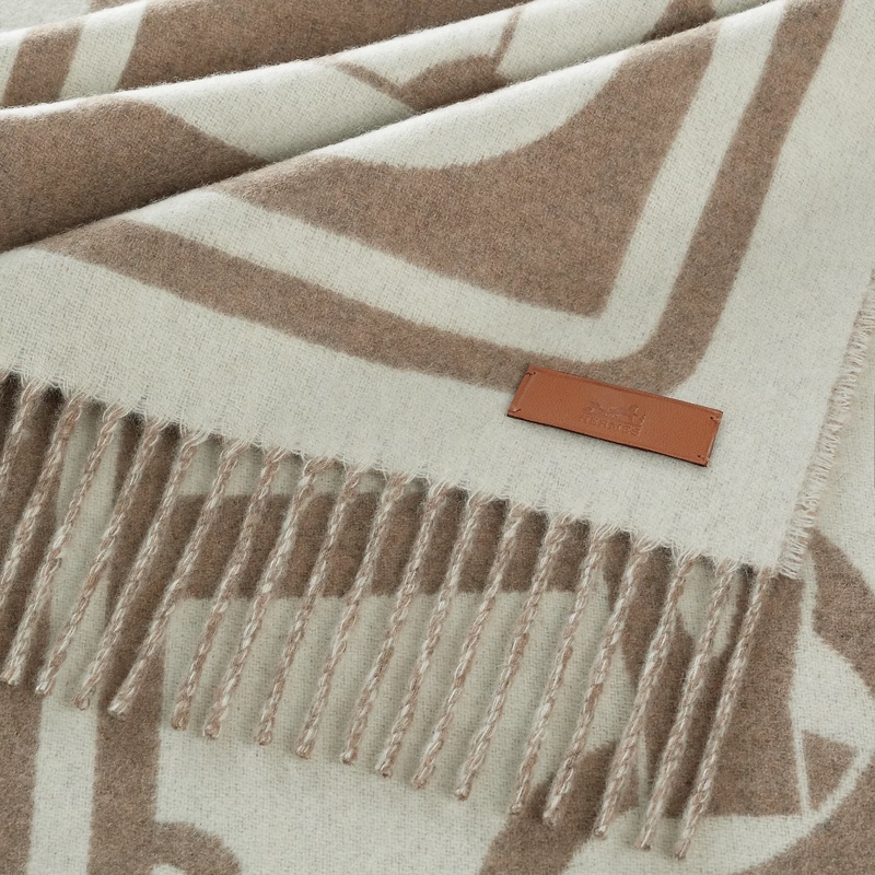 Hermes 全新 Petite Casaque Coaching 喀什米爾圍巾-1