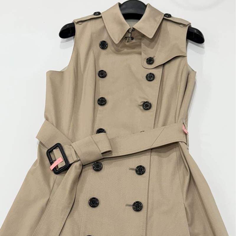 BURBERRY 倫敦 雙排扣腰帶風衣型洋裝&外套-6