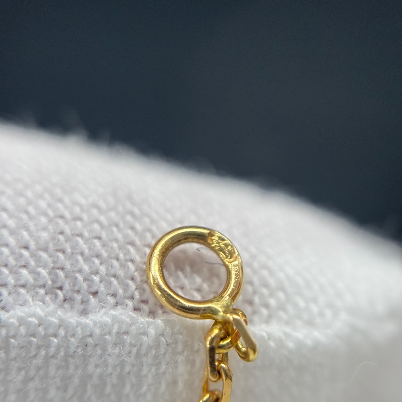 VCA 18K黃金黑花項鍊中號-5