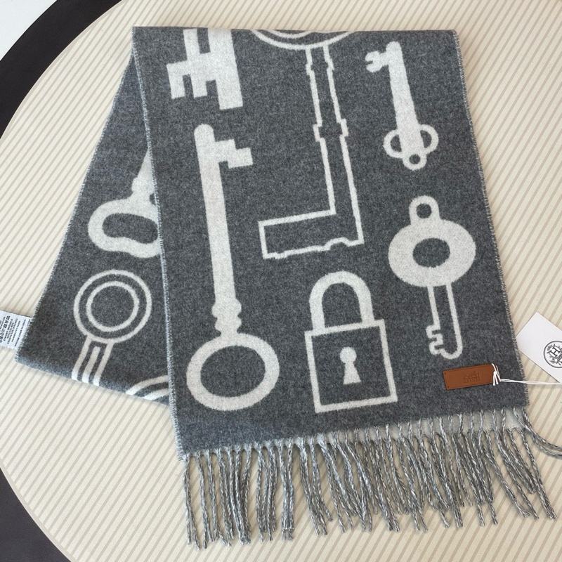 Hermes 全新 Casaque Porte-Clefs 喀什米爾圍巾-3