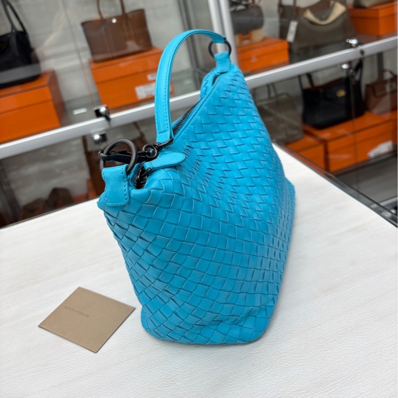 BV油畫藍編織飯盒Hobo-1