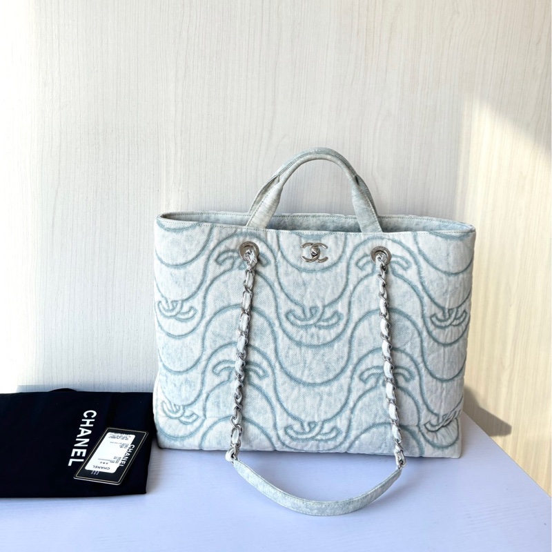 Chanel 牛仔21P 海浪Tote-0