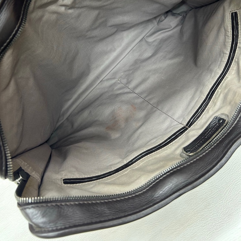 BV 棕色編織手提公文包-5